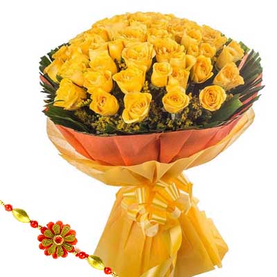 Appealing Touch with Rakhi flowers CityFlowersIndia 
