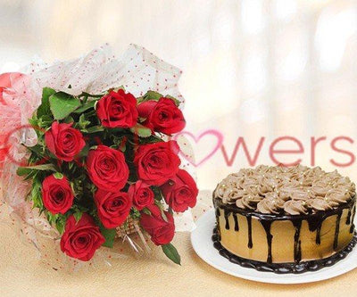 SWEET BLISS WITH CAKE flowers CityFlowersIndia 