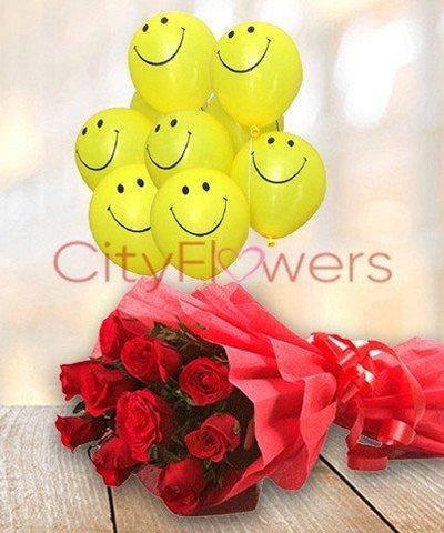 SMILEY WITH JOYFUL HEART flowers CityFlowersIndia 