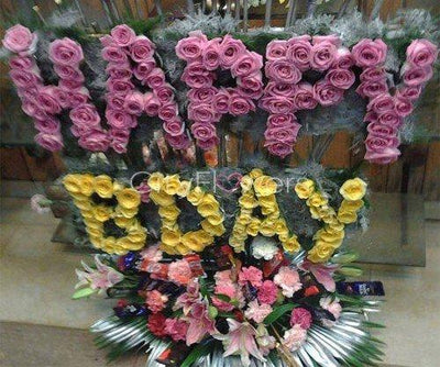 SAY HAPPY BIRTHDAY _ PREMIUM flowers CityFlowersIndia 