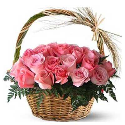 Pretty Pink Basket. flowers CityFlowersIndia 