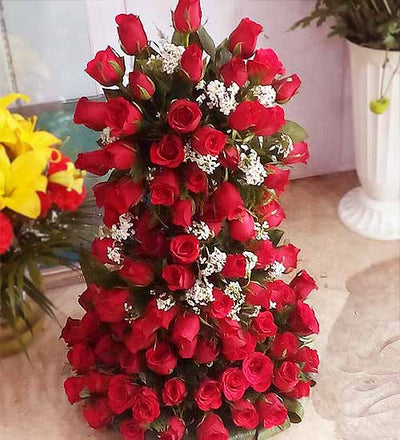 Romance of 100 Roses - TALL flowers CityFlowersIndia 