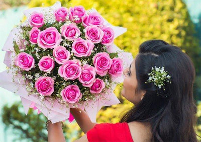 Pink Delight flowers CityFlowersIndia 