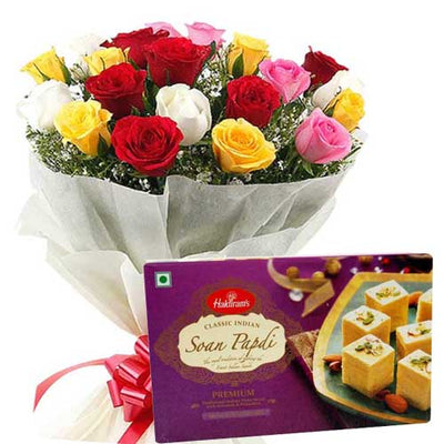 Sweet Delight with Fresh Assorted Roses flowers CityFlowersIndia 