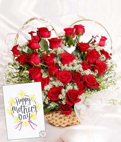 24 Red Roses Hearty Love flowers CityFlowersIndia 