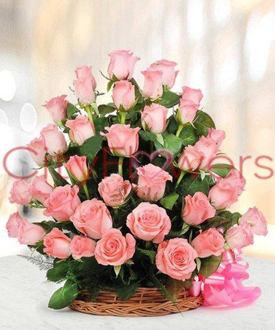 PRETTY PINK BASKET flowers CityFlowersIndia 