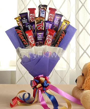 CHOCOLATE SKY BOUQUET flowers CityFlowersIndia 