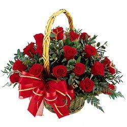 Red Rose Basket flowers CityFlowersIndia 