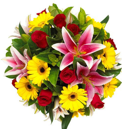 Elegant Assorted Valentine Bouquet flowers CityFlowersIndia 