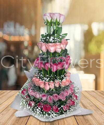PINK TOWER flowers CityFlowersIndia 