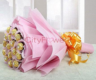 FOREVER YOURS FERRERO CHOCO flowers CityFlowersIndia 