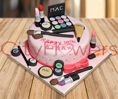 MAKE UP THEME CAKE flowers CityFlowersIndia 