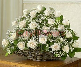 SERENE WHITE flowers CityFlowersIndia 