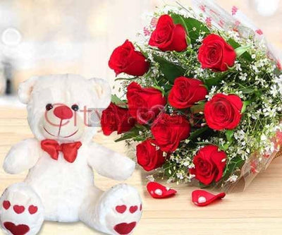 PURE LOVE N SWEET PAL COMBO flowers CityFlowersIndia 