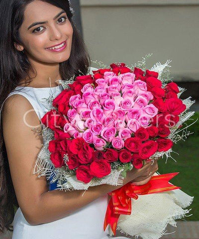 Bouquet of 50 Roses flowers CityFlowersIndia 