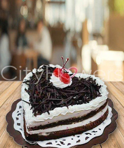 HEARTY CAKE- BLACK FOREST flowers CityFlowersIndia 