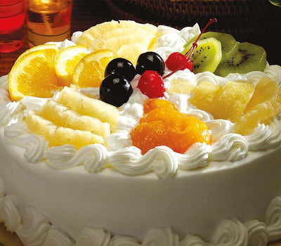 Fresh Fruit Cream Cake- 2 Pound flowers CityFlowersIndia 