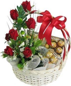 DELIGHTFUL ROCHER BASKET flowers CityFlowersIndia 