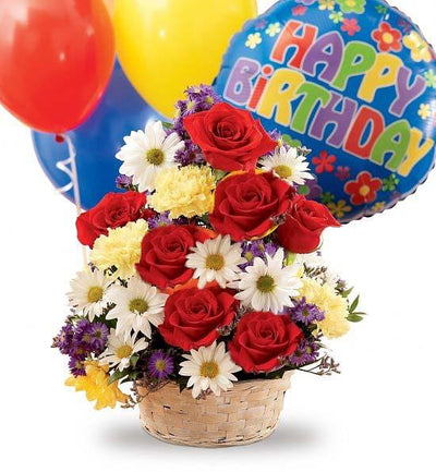 Birthday Flowers & Balloons flowers CityFlowersIndia 