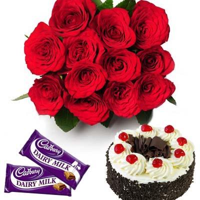 Delicious Surprise with Cake flowers CityFlowersIndia 