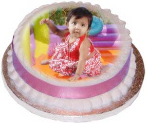 Personalised Photo Cake flowers CityFlowersIndia 