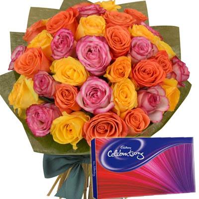 Colorful Roses Surprise flowers CityFlowersIndia 