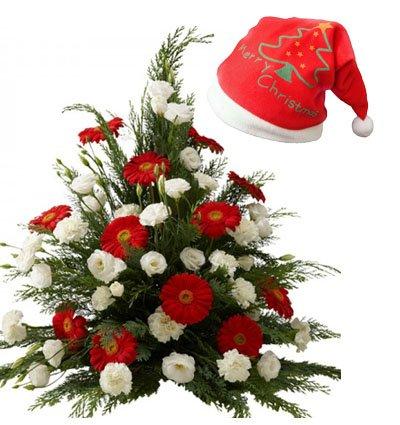 Pretty Christmas Basket flowers CityFlowersIndia 