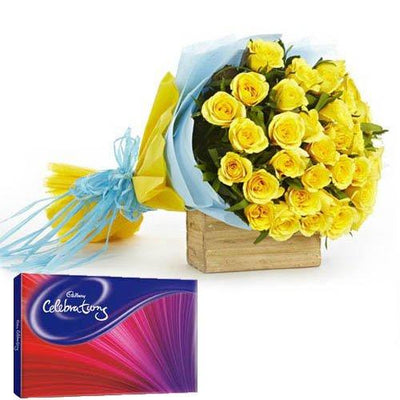 Choco Friendly Blast flowers CityFlowersIndia 