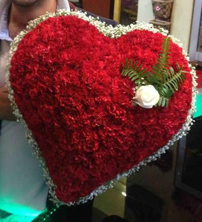 Red Romance of Carnations flowers CityFlowersIndia 