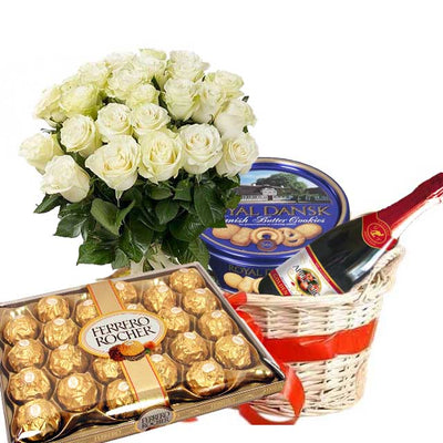 Gourmet Exotic Basket Surprise flowers CityFlowersIndia 