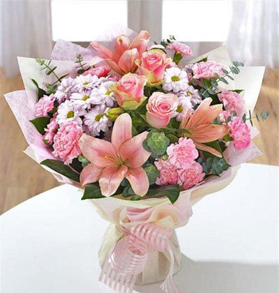 Carnal Aromas - Hand Tied Bouquet flowers CityFlowersIndia 