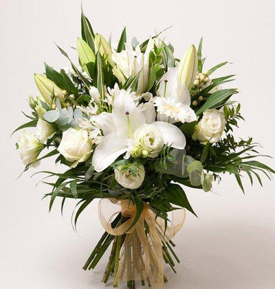 Pastel Pure White Lilies flowers CityFlowersIndia 