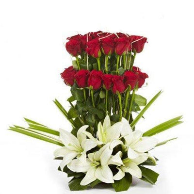 Bloom Lilies & Roses Basket flowers CityFlowersIndia 