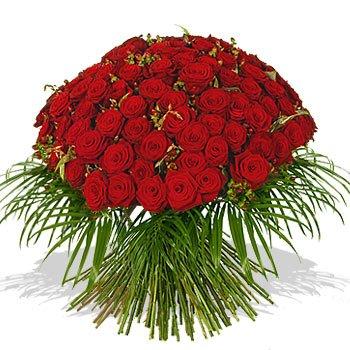 Roses Bouquet - 100 Roses flowers CityFlowersIndia 