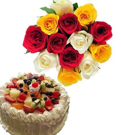 Fruit Cake Combo flowers CityFlowersIndia 